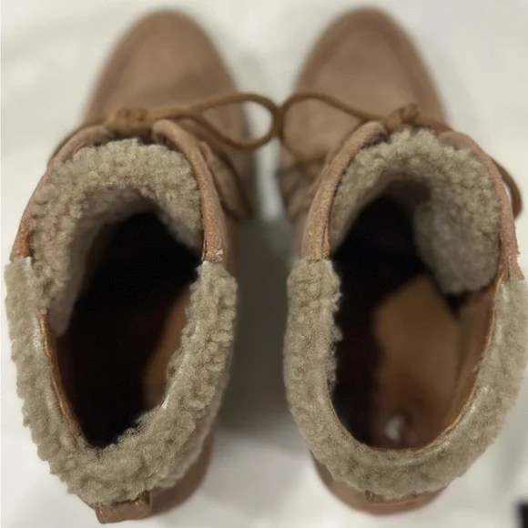 Women's Tan Suede UGG Ankle Boots - Picture 6 of 7